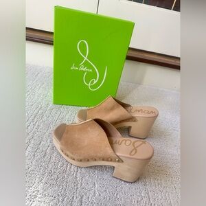 Sam Edelman Josselyn Whiskey Suede Mules for Women (Size 7, New with Box)
